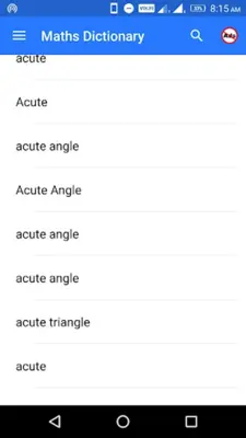 Maths Dictionary android App screenshot 3